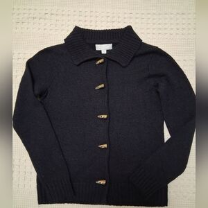 Carolyn Taylor Black Women's Cardigan Sweater, Size Small